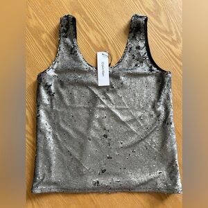 NWT sequin top. Calvin Klein